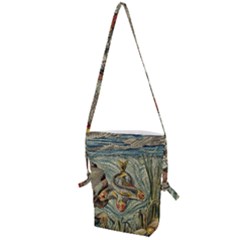 Fish Underwater Cubism Mosaic Folding Shoulder Bag