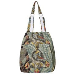 Fish Underwater Cubism Mosaic Center Zip Backpack