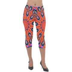 Art Abstract Background Pattern Lightweight Velour Capri Leggings  by Wegoenart