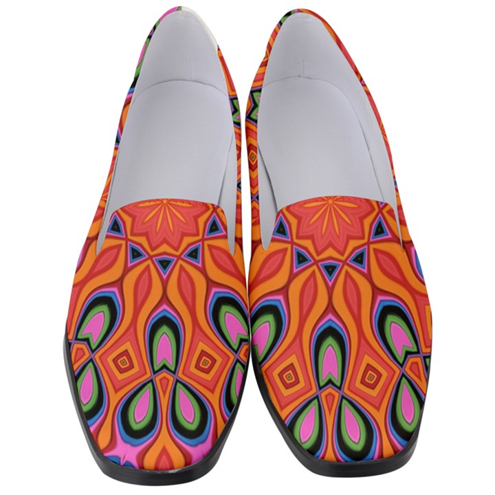 Art Abstract Background Pattern Women s Classic Loafer Heels