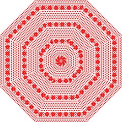 Fairisle Pattern Background Red Straight Umbrellas by Wegoenart