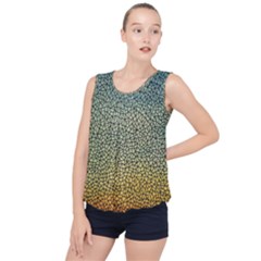 Background Cubism Mosaic Vintage Bubble Hem Chiffon Tank Top