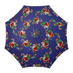 Christmas Vintage Santa Background Golf Umbrellas by Wegoenart