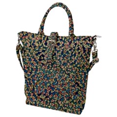 Background Cubism Mosaic Vintage Buckle Top Tote Bag by Wegoenart