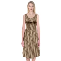 Woven Rope Texture Textures Rope Midi Sleeveless Dress by Wegoenart