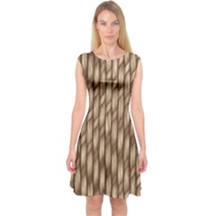 Woven Rope Texture Textures Rope Capsleeve Midi Dress by Wegoenart