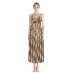 Woven Rope Texture Textures Rope Button Up Chiffon Maxi Dress by Wegoenart