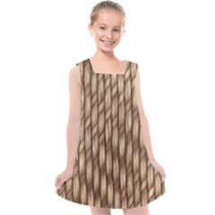 Woven Rope Texture Textures Rope Kids  Cross Back Dress