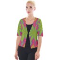 Abstract Art Abstract Background Cropped Button Cardigan View1