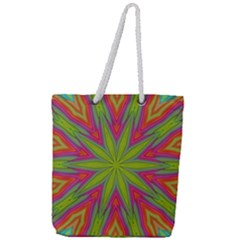 Abstract Art Abstract Background Full Print Rope Handle Tote (large)