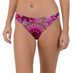 Flower Mandala Art Pink Abstract Band Bikini Bottom