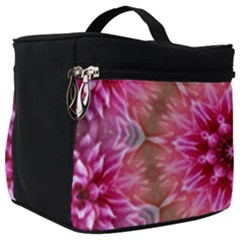 Flower Mandala Art Pink Abstract Make Up Travel Bag (big)