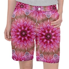 Flower Mandala Art Pink Abstract Pocket Shorts