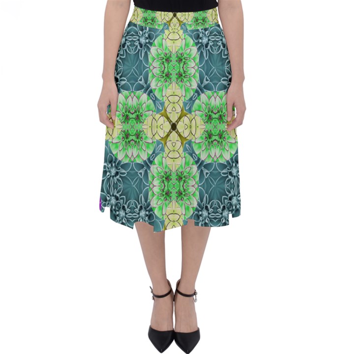 Flower Design Design Artistic Classic Midi Skirt