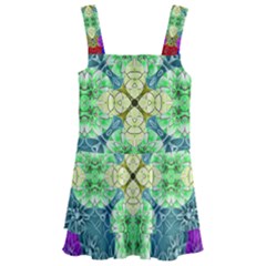 Flower Design Design Artistic Kids  Layered Skirt Swimsuit