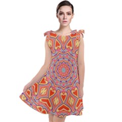 Art Abstract Background Tie Up Tunic Dress