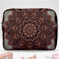 Abstract Art Texture Mandala Make Up Pouch (large)