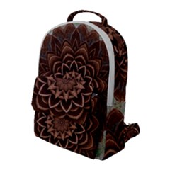 Abstract Art Texture Mandala Flap Pocket Backpack (large)