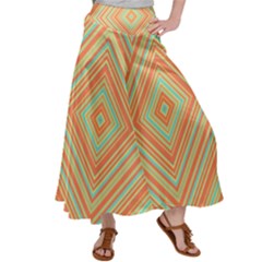 Geometric Art Abstract Background Satin Palazzo Pants