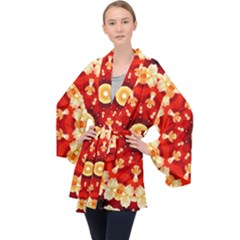 Abstract Art Abstract Background Velvet Kimono Robe