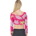 Autumn Dried Leaves Dry Nature Long Sleeve Crop Top View2