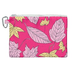 Autumn Dried Leaves Dry Nature Canvas Cosmetic Bag (xl) by Wegoenart