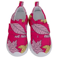 Autumn Dried Leaves Dry Nature Kids  Velcro No Lace Shoes