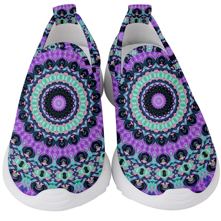 Abstract Art Background Kids  Slip On Sneakers