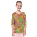 Easter Egg Colorful Texture Kids  Quarter Sleeve Raglan Tee View1