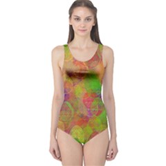 Easter Egg Colorful Texture One Piece Swimsuit by Wegoenart