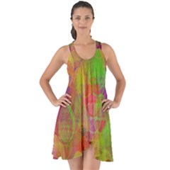 Easter Egg Colorful Texture Show Some Back Chiffon Dress by Wegoenart