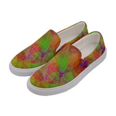 Easter Egg Colorful Texture Women s Canvas Slip Ons by Wegoenart