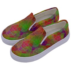 Easter Egg Colorful Texture Kids  Canvas Slip Ons by Wegoenart