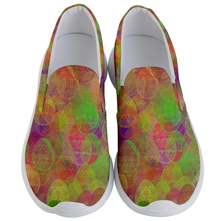 Easter Egg Colorful Texture Men s Lightweight Slip Ons