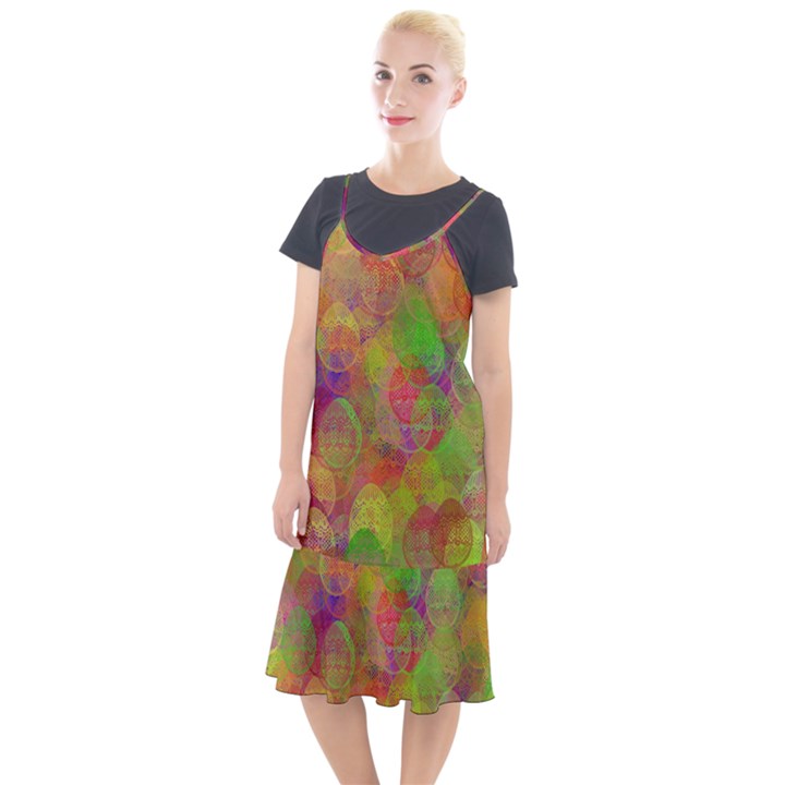 Easter Egg Colorful Texture Camis Fishtail Dress