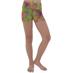 Easter Egg Colorful Texture Kids  Lightweight Velour Yoga Shorts