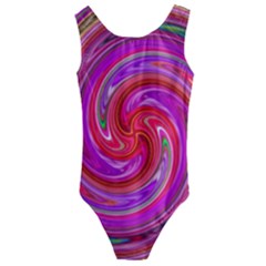 Abstract Art Abstract Background Kids  Cut-out Back One Piece Swimsuit