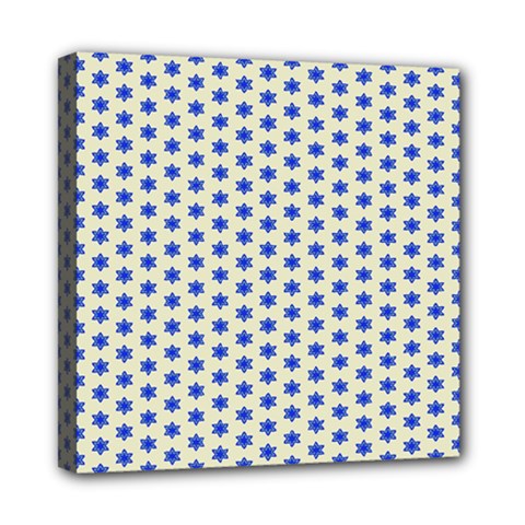 Star Background Backdrop Blue Mini Canvas 8  X 8  (stretched) by Wegoenart