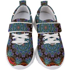 Abstract Art Blue Orange Kid s Velcro Strap Shoes by Wegoenart