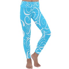 Scribble Reason Design Pattern Kids  Lightweight Velour Classic Yoga Leggings