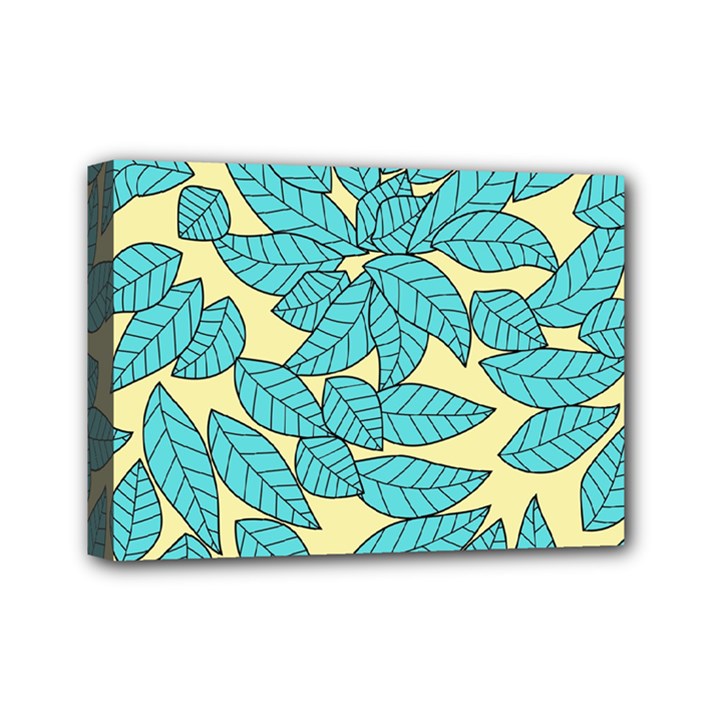 Leaves Dried Leaves Stamping Mini Canvas 7  x 5  (Stretched)