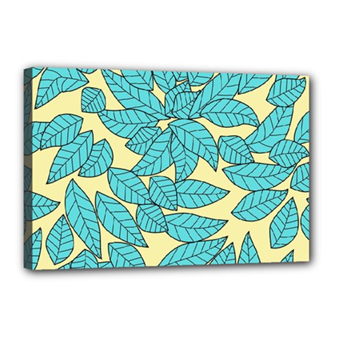 Leaves Dried Leaves Stamping Canvas 18  X 12  (stretched) by Wegoenart