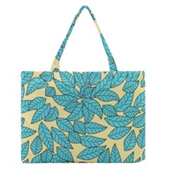 Leaves Dried Leaves Stamping Zipper Medium Tote Bag by Wegoenart