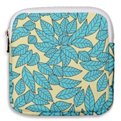 Leaves Dried Leaves Stamping Mini Square Pouch by Wegoenart