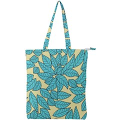 Leaves Dried Leaves Stamping Double Zip Up Tote Bag