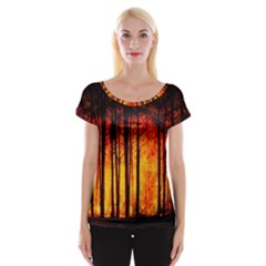 Forest Fire Forest Climate Change Cap Sleeve Top by Wegoenart