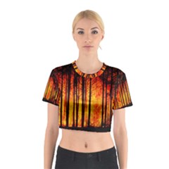 Forest Fire Forest Climate Change Cotton Crop Top by Wegoenart