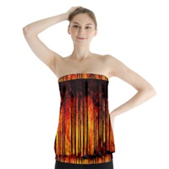 Forest Fire Forest Climate Change Strapless Top by Wegoenart