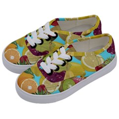 Fruit Picture Drawing Illustration Kids  Classic Low Top Sneakers by Wegoenart