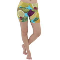 Fruit Picture Drawing Illustration Lightweight Velour Yoga Shorts